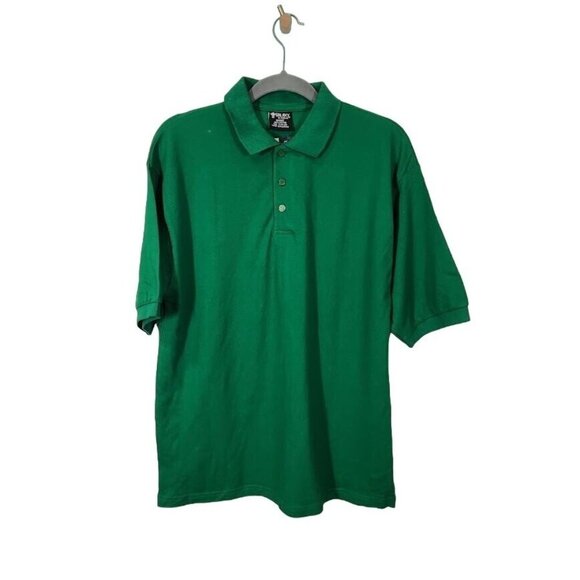 Galaxy by Harvic Mens SS Pique Polo Shirts Uniform Fitted in Kelly Green Size XL - Picture 1 of 4